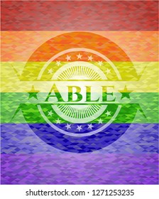 Able lgbt colors emblem 