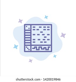 Ableton, Application, Audio, Computer, Draw Blue Icon on Abstract Cloud Background