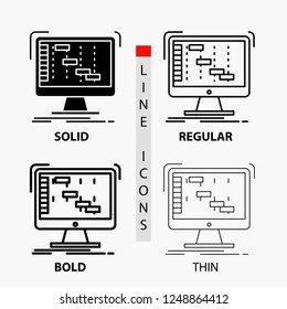 Ableton, application, daw, digital, sequencer Icon in Thin, Regular, Bold Line and Glyph Style. Vector illustration