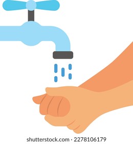 Ablution Concept, Preparing for Prayer or Wudu vector color icon Design, Ramadan and Eid al-Fitr Symbol, Islamic and Muslims fasting Sign, Arabic holidays celebration stock illustration