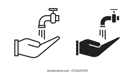 Icono de ablución Ilustración vectorial aislada. Pictograma de Vector para Web y App