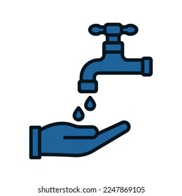 Ablution Symbol. Unterschrift für mobiles Konzept und Webdesign. Vektorgrafik