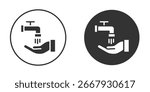 Ablution icon silhouette symbol. Vector isolated illustration