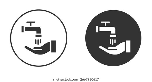 Ablution Symbol Silhouette Symbol. Vektorgrafik einzeln