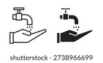 Ablution icon symbols. app and web UI solid and line icon, EPS10