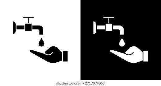 Ícones de ablução design de silhueta vetorial. Ilustração de design gráfico plano vetorial.