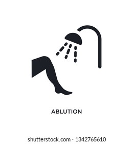 ablution isolated icon. simple element illustration from hygiene concept icons. ablution editable logo sign symbol design on white background. can be use for web and mobile