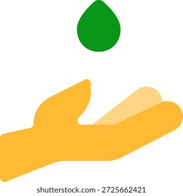 Diseño de icono de estilo plano de ablución