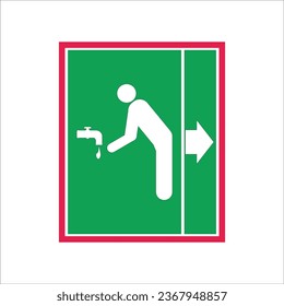 ablution signs icon vector illustration logo design