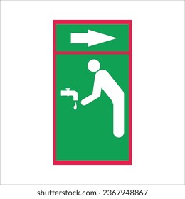 ablution signs icon vector illustration logo design