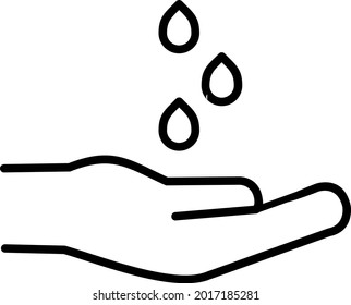 Ablution Vector Line Icon Design
