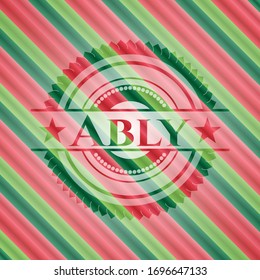 Un emblema de estilo navideño. Ilustración vectorial. Detallado.