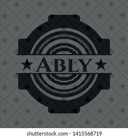 Ably realistic dark emblem. Vector Illustration. Detailed.