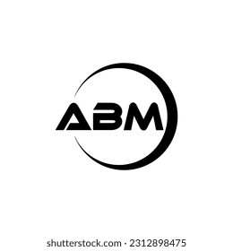 ABM letter logo design in illustration. Vector logo, calligraphy designs for logo, Poster, Invitation, etc. svg