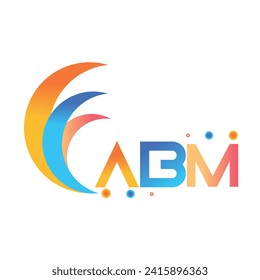 ABM letter technology logo design on white background. ABM creative initials letter business logo concept. ABM uppercase monogram logo and typography for technology, business and real estate brand.
