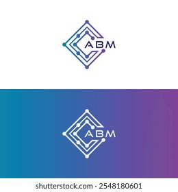 abm tech initial logo design icon for technology, Digital, Tech business, abm tech logo, abm technology logo
