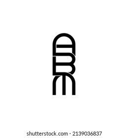 abm typography letter monogram logo design