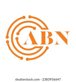 Design für ABN-Buchstaben.Logo-Design der ABN-Buchstabentechnologie auf weißem Hintergrund.ABN Monogram-Logo-Design für Unternehmer und Unternehmen.
