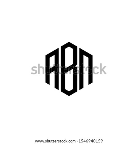 ABN Letter Logo Design polygon Monogram Icon Vector Template