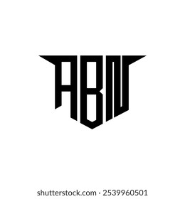Diseño de logotipo de letra ABN con fondo blanco en ilustrador, estilo de superposición de fuente de alfabeto moderno de logotipo de Vector, diseños de caligrafía para logotipo, póster, invitación, etc.
