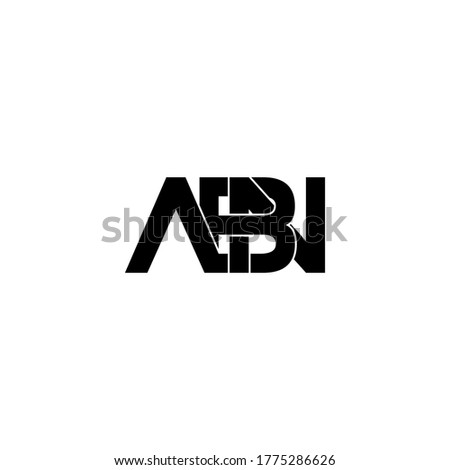 abn letter original monogram logo design