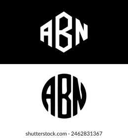 ABN logo. A B N design. White ABN letter. ABN, A B N letter logo design. Initial letter ABN linked circle uppercase monogram logo. A B N letter logo vector