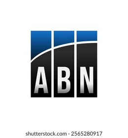 ABN three bars business logo template black blue	