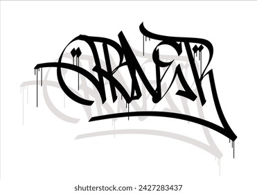 ABNER bible name graffiti tag style