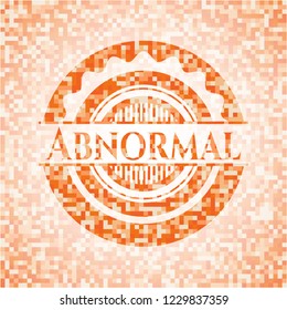Abnormal abstract orange mosaic emblem