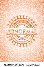 Abnormal abstract orange mosaic emblem