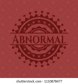  Abnormal badge with red background