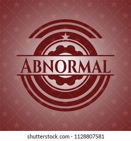 Abnormal badge with red background