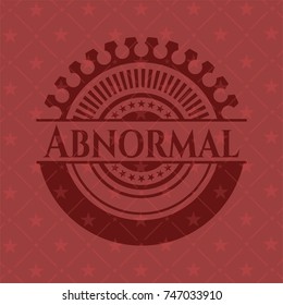 Abnormal badge with red background