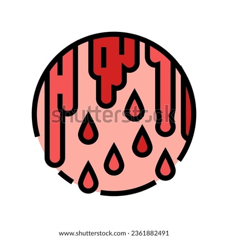 abnormal bleeding disease symptom color icon vector. abnormal bleeding disease symptom sign. isolated symbol illustration
