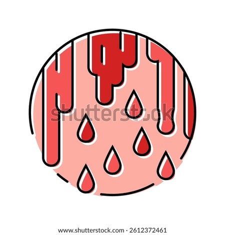 abnormal bleeding disease symptom color icon vector. abnormal bleeding disease symptom sign. isolated symbol illustration