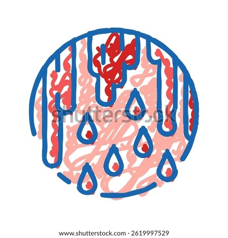 abnormal bleeding disease symptom doodle icon sketch vector. abnormal bleeding disease symptom sign. isolated symbol illustration