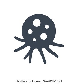 Icono anormal de la célula aislado en el fondo blanco