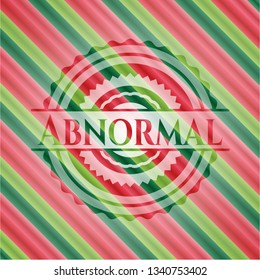 Abnormal christmas badge background.