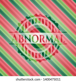 Abnormal christmas badge. Vector Illustration. Detailed.