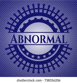 Abnormal emblem with jean high quality background