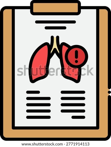Abnormal Lungs Report on Clipboard Icon