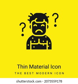 Icono de material amarillo brillante mínimo anormal