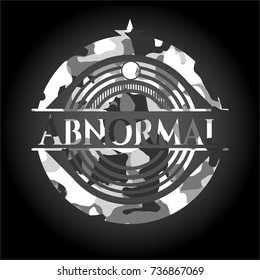 Abnormal on grey camouflage texture