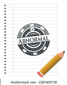 Abnormal pencil draw. Vector Illustration. Detailed.