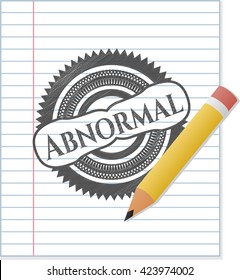 Abnormal pencil strokes emblem