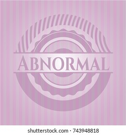 Abnormal pink emblem. Vintage.