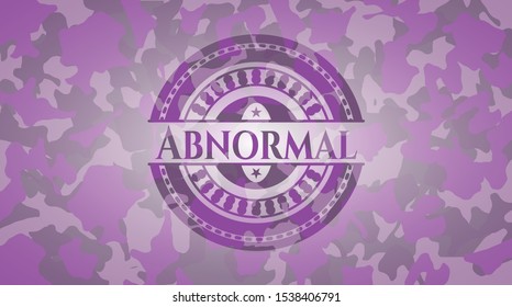 Abnormal pink on camo pattern. Vector Illustration. Detailed.