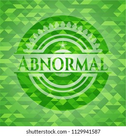 Abnormal realistic green mosaic emblem