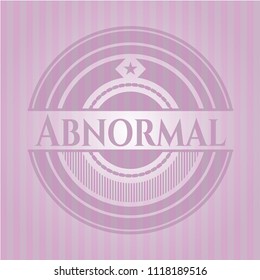 Abnormal realistic pink emblem