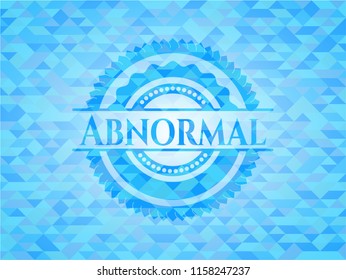 Abnormal realistic sky blue mosaic emblem